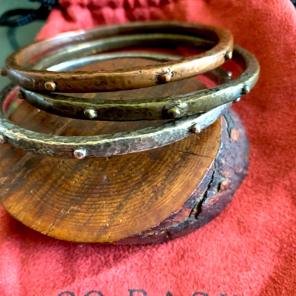 So Rachel by Longaberger. Three bangle bracelets mixed metal colors. Bracelets.